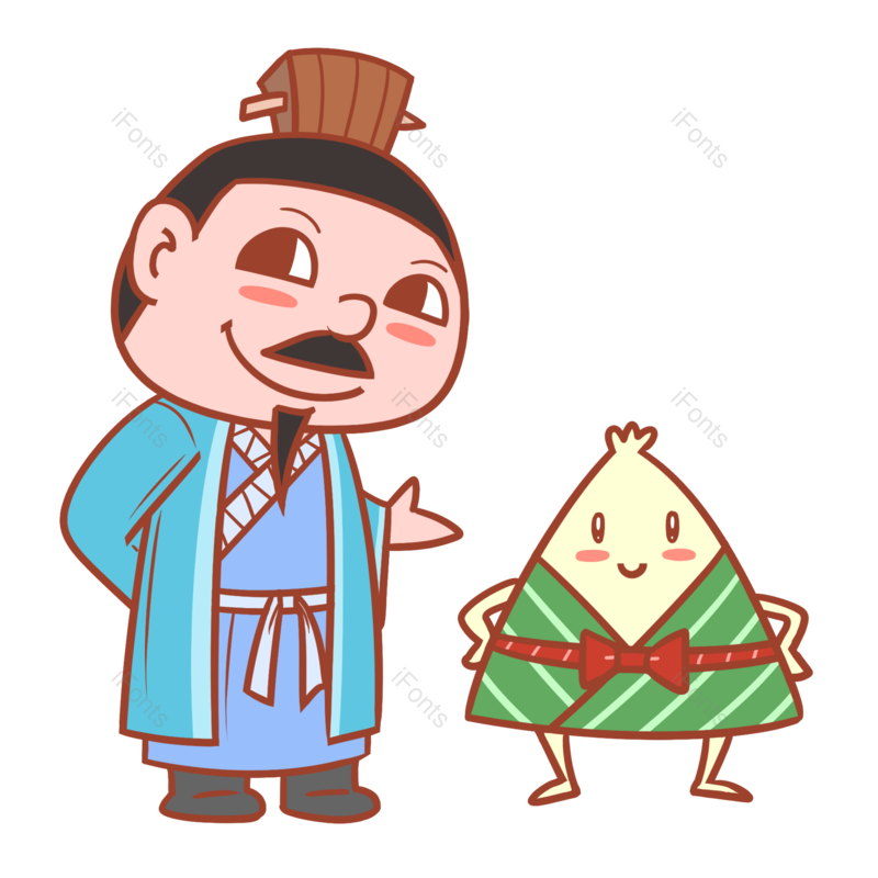 卡通图片,卡通人物元素,端午节PNG,粽子免抠素材